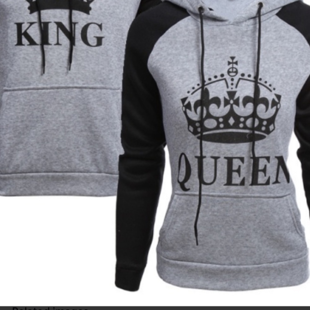 King and queen set sweatshirts (comes with both sweatshirts)